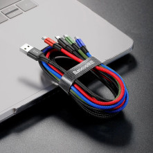 Baseus 4 az 1-ben USB kábel – 1,2 m – Lightning / 2× USB Type-C / micro USB – 3,5A