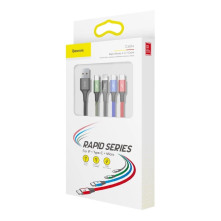 Baseus 4 az 1-ben USB kábel – 1,2 m – Lightning / 2× USB Type-C / micro USB – 3,5A
