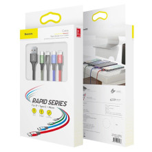 Baseus 4 az 1-ben USB kábel – 1,2 m – Lightning / 2× USB Type-C / micro USB – 3,5A