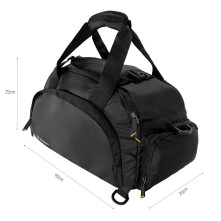 Wozinsky WSB-B01 sporttáska, utazótáska, kézipoggyász - 40 x 20 x 25 cm - FEKETE