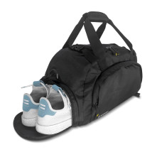 Wozinsky WSB-B01 sporttáska, utazótáska, kézipoggyász - 40 x 20 x 25 cm - FEKETE