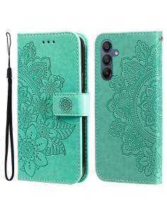 Dombornyomott mandala mintás notesztok Samsung Galaxy A17 5G / A26 5G / A16 5G / A16 4G telefonhoz - ZÖLD