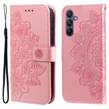 Dombornyomott mandala mintás notesztok Samsung Galaxy A17 telefonhoz - RÓZSAARANY