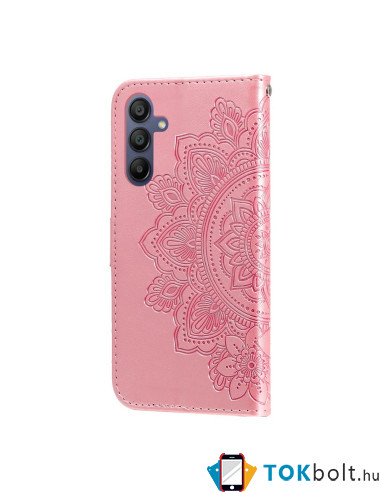Dombornyomott mandala mintás notesztok Samsung Galaxy A17 telefonhoz - RÓZSAARANY
