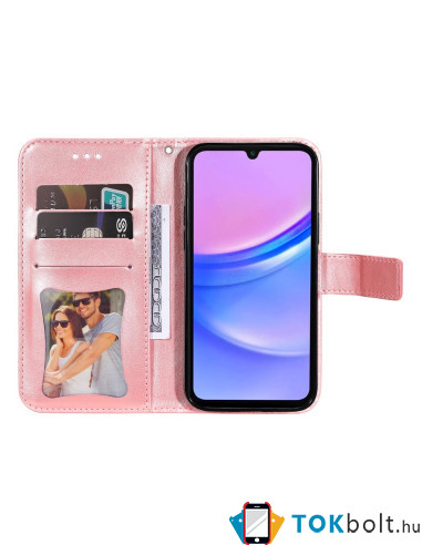 Dombornyomott mandala mintás notesztok Samsung Galaxy A17 telefonhoz - RÓZSAARANY
