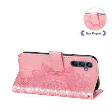 Dombornyomott mandala mintás notesztok Samsung Galaxy A17 telefonhoz - RÓZSAARANY