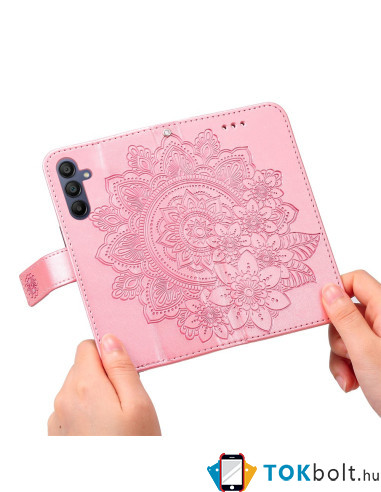 Dombornyomott mandala mintás notesztok Samsung Galaxy A17 telefonhoz - RÓZSAARANY