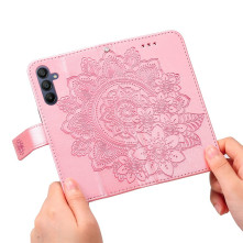 Dombornyomott mandala mintás notesztok Samsung Galaxy A17 telefonhoz - RÓZSAARANY