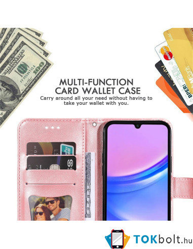 Dombornyomott mandala mintás notesztok Samsung Galaxy A17 telefonhoz - RÓZSAARANY