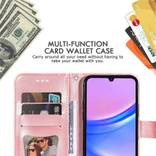 Dombornyomott mandala mintás notesztok Samsung Galaxy A17 telefonhoz - RÓZSAARANY