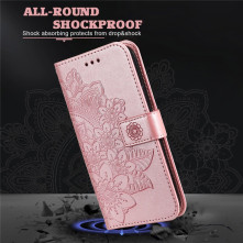 Dombornyomott mandala mintás notesztok Samsung Galaxy A17 telefonhoz - RÓZSAARANY