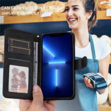 Oldalra nyíló tok Xiaomi Redmi A5 4G telefonhoz - FEKETE