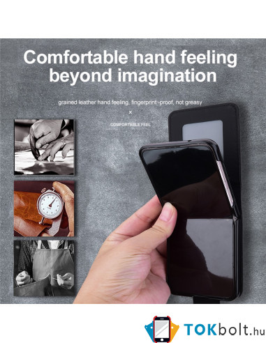 Flip tok Samsung Galaxy Z Flip7 telefonhoz - FEKETE
