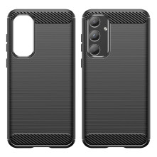 Samsung Galaxy A55 karbon mintás tok - FEKETE