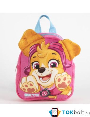 Mancs Őrjárat (Paw Patrol) Skye plüss gyerek hátizsák – rózsaszín mini táska 18×22×4 cm