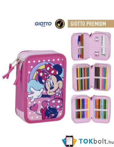Minnie egér töltött tolltartó – Giotto Premium 3 emeletes 12,5×6,5×19,5 cm
