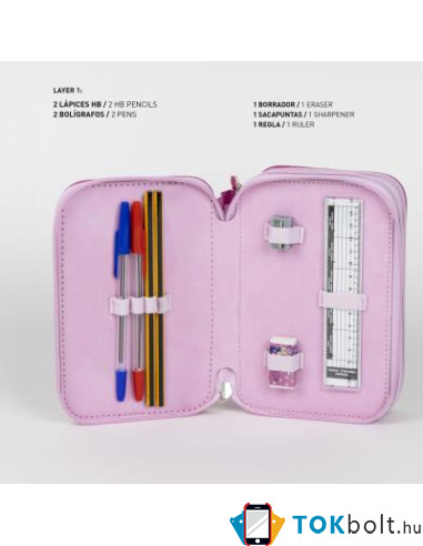 Minnie egér töltött tolltartó – Giotto Premium 3 emeletes 12,5×6,5×19,5 cm