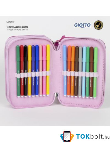 Minnie egér töltött tolltartó – Giotto Premium 3 emeletes 12,5×6,5×19,5 cm