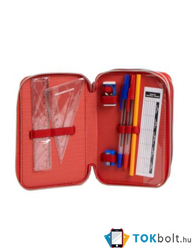 Pókember (Spiderman) töltött tolltartó – 3 emeletes iskolai tolltartó 12,5×6,5×19,5 cm