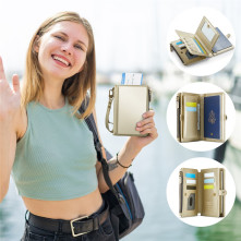 CASEME ME60 bőr pénztárca – RFID védelem 11 kártyahellyel - 15.5×11.3×3.2 cm - ARANY