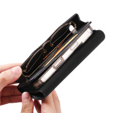 Univerzális övtok 6.7–6.9 hüvelykes telefonokhoz szemüvegtartóval – 17.5×2×9 cm - FEKETE