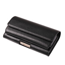 Univerzális övtok 6.7–6.9 hüvelykes telefonokhoz szemüvegtartóval – 17.5×2×9 cm - FEKETE