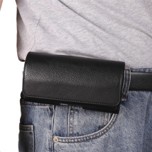 Univerzális övtok 6.7–6.9 hüvelykes telefonokhoz szemüvegtartóval – 17.5×2×9 cm - FEKETE