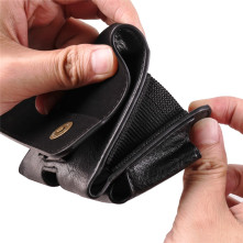Univerzális övtok 6.7–6.9 hüvelykes telefonokhoz szemüvegtartóval – 17.5×2×9 cm - FEKETE