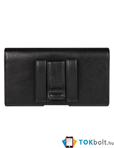 Univerzális övtok 6.7–6.9 hüvelykes telefonokhoz szemüvegtartóval – 17.5×2×9 cm - FEKETE