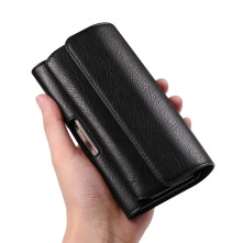 Univerzális övtok 6.7–6.9 hüvelykes telefonokhoz szemüvegtartóval – 17.5×2×9 cm - FEKETE