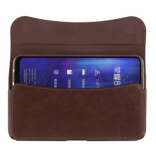 Univerzális övre fűzhető mobiltelefon tartó - max. 7.2 inches készülékekhez - 18.5 x 9 cm - BARNA