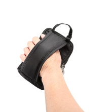 Multifunkciós vízálló nylon sporttáska – 17,5×10×3 cm - FEKETE