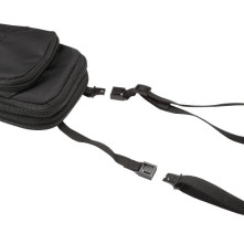 Multifunkciós vízálló nylon sporttáska – 17,5×10×3 cm - FEKETE