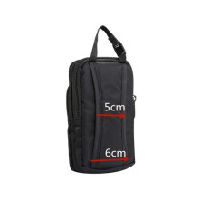 Multifunkciós vízálló nylon sporttáska – 17,5×10×3 cm - FEKETE