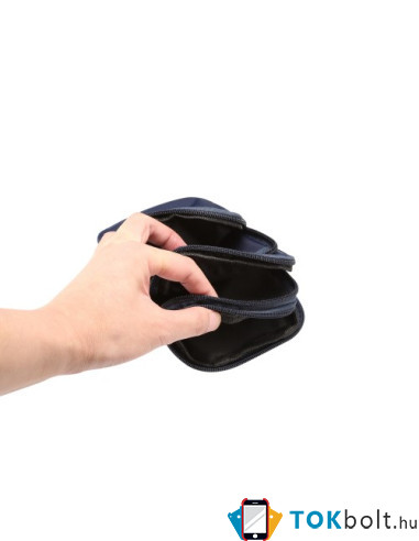 Multifunkciós vízálló nylon sporttáska – 17,5×10×3 cm - KÉK