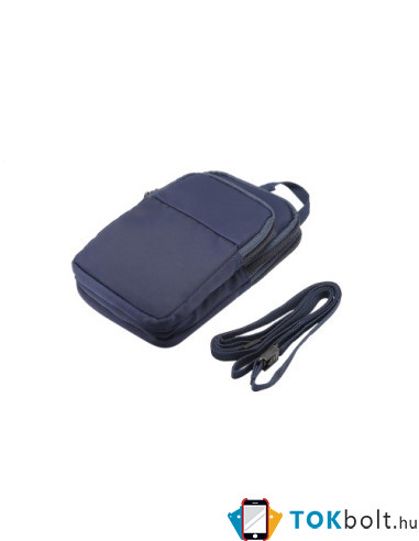 Multifunkciós vízálló nylon sporttáska – 17,5×10×3 cm - KÉK