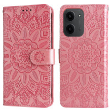 Dombornyomott mandala mintás notesztok Xiaomi Redmi 15C 5G telefonhoz - RÓZSAARANY