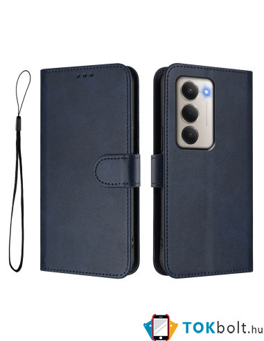 Oldalra nyíló tok Xiaomi Redmi 15 telefonhoz - KÉK