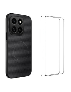 Honor X7d 4G karbon mintás tok - FEKETE