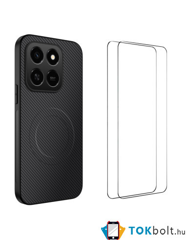Honor X7d 4G karbon mintás tok - FEKETE