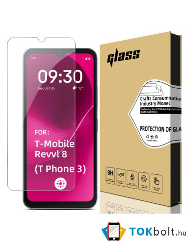 Kijelzővédő karcálló edzett üveg T-Mobile REVVL 8 típusú készülékhez - 1 db