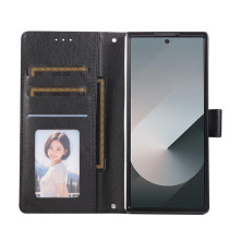 Oldalra nyíló tok Samsung Galaxy Z Fold7 telefonhoz - FEKETE