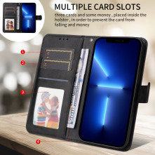 Oldalra nyíló tok Honor 400 Smart 5G / 4G / X7d 4G telefonhoz - FEKETE