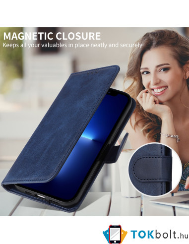 Oldalra nyíló tok Honor 400 Smart 5G / 4G / X7d 4G telefonhoz - KÉK