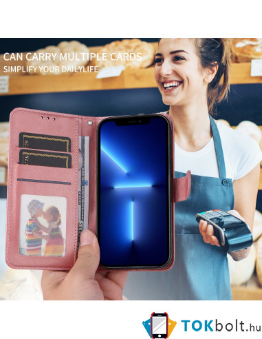 Oldalra nyíló tok Honor 400 Smart 5G / 4G / X7d 4G telefonhoz - RÓZSAARANY