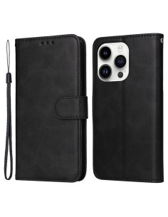 Oldalra nyíló tok Apple iPhone 15 Pro Max telefonhoz - FEKETE