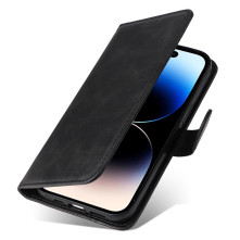 Oldalra nyíló tok Apple iPhone 15 Pro Max telefonhoz - FEKETE