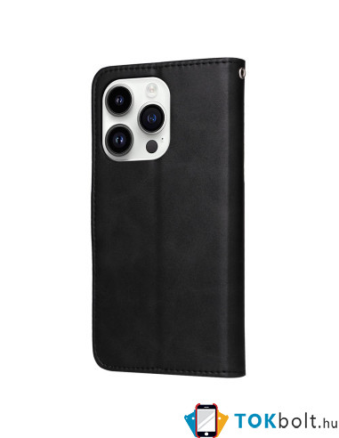 Oldalra nyíló tok Apple iPhone 15 Pro Max telefonhoz - FEKETE