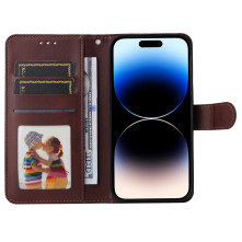 Oldalra nyíló tok Apple iPhone 15 Pro Max telefonhoz - BARNA