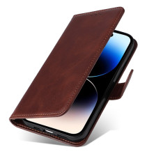 Oldalra nyíló tok Apple iPhone 15 Pro Max telefonhoz - BARNA